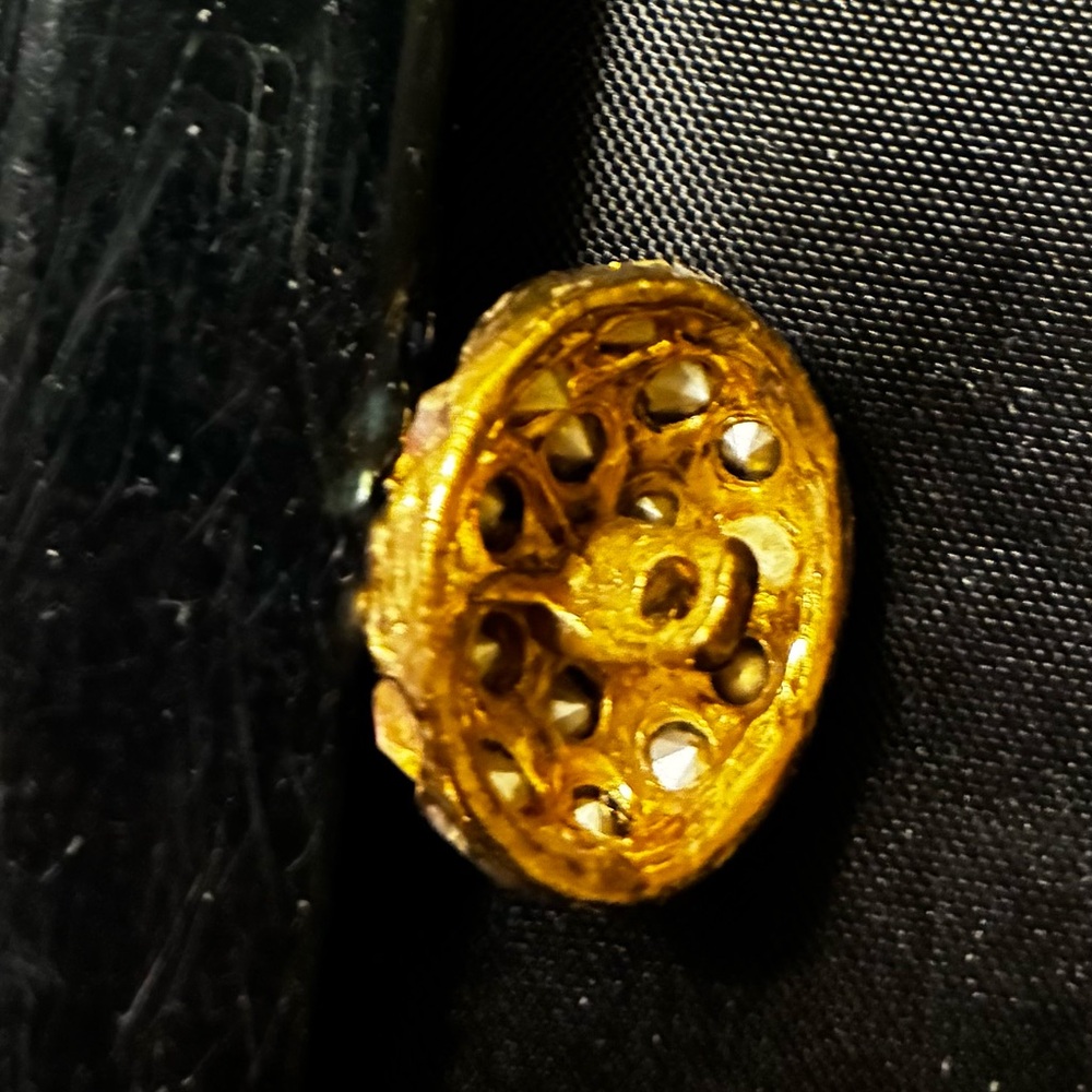 Vintage Rhinestone Dorms Button Set - image 3